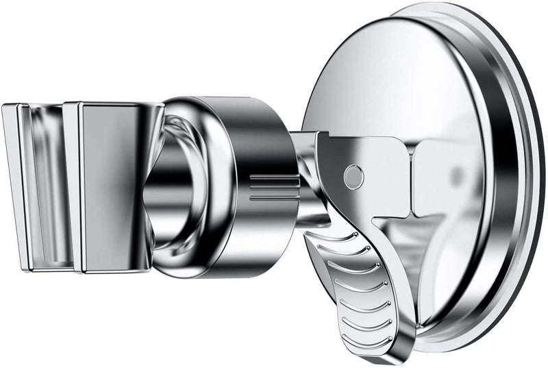 OUO Adjustable Shower Head Holder, Bathroom Suction Cup Handheld Shower Head Bracket, Removable Handheld Showerhead & Wall Mounted Suction Bracket (Silver) - Image 2